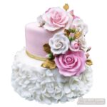 2 Tier – Ruffles Flower Fondant Cake