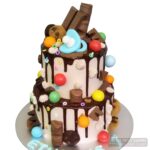 Drip Cake with Pacifier & Rainbow Balls