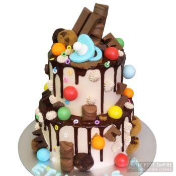 Drip Cake with Pacifier & Rainbow Balls