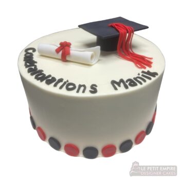 Graduation Hat & Certificate Cake