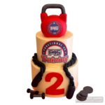 Gym Kettlebell Wellness Journey Anniversary Cake 健康之旅蛋糕