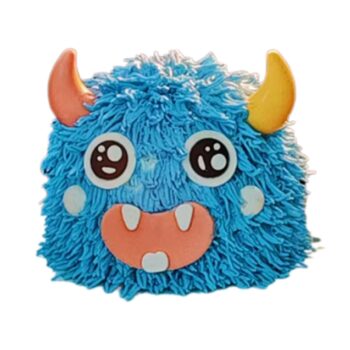 Happy Monster Cake Blue