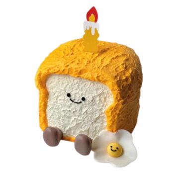 Happy Toast & Egg Celebration Cake