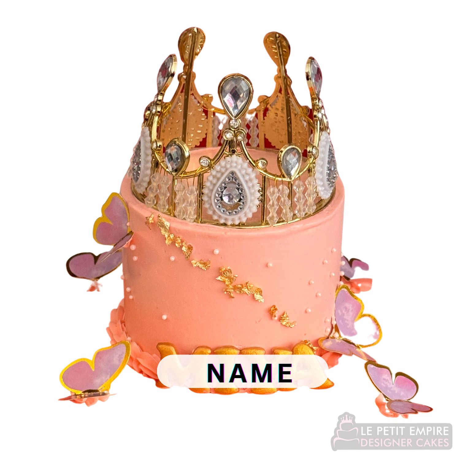 Princess Tiara & Butterfly Dream Cake