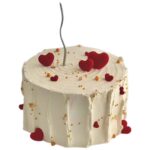 Simple Hearts Cake
