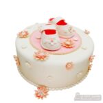 Sweet Elegance Baby Booties Fondant Cake