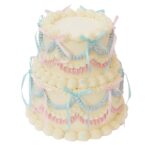Vintage Buttercream Cake in Pastel Pink & Blue｜复古奶油蛋糕 (Lambeth-Style Piping)